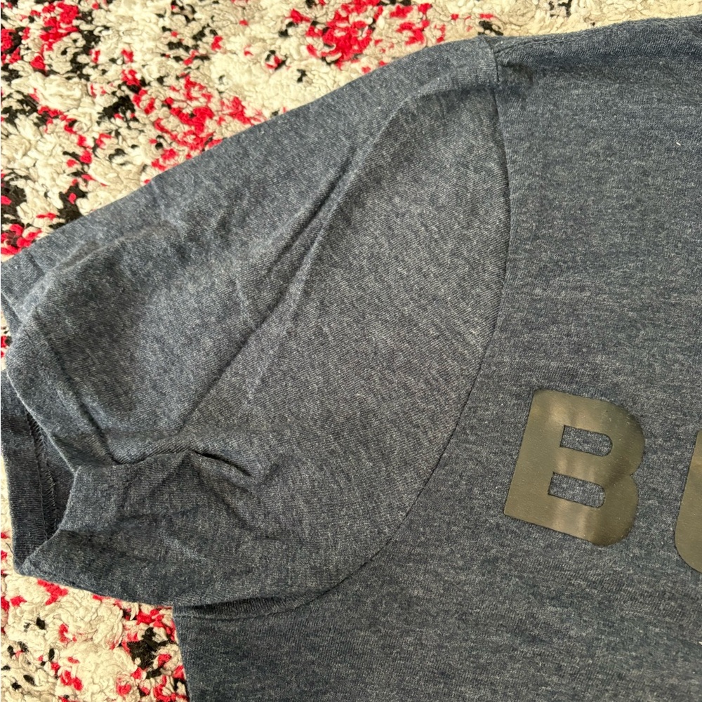 Buffalo David Bitton Men’s Heather Dark Blue Logo Tee - Picture 4 of 6